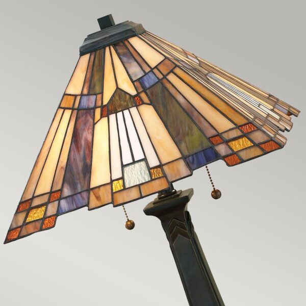 Inglenook bordslampa i Tiffany-stil