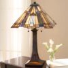Inglenook bordslampa i Tiffany-stil