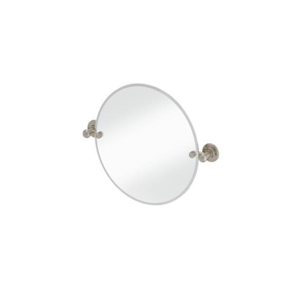 Burlington rund spegel 40 cm, borstat nickel Burlington rund spegel 40 cm, borstat nickel