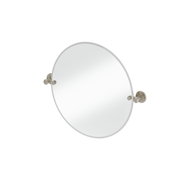 Burlington rund spegel 50 cm, borstat nickel Burlington rund spegel 50 cm, borstat nickel